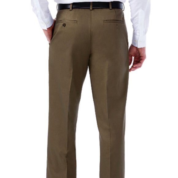 Haggar Premium  Khaki Stretch Classic-Fit Pants - Picture 3 of 6